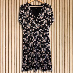 Ann Taylor Factory floral midi dress | Size L